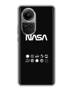 Чехол для OPPO Reno 10 Pro с картинкой «NASA — технический принт» Чехол для OPPO Reno 10 Pro с картинкой «NASA — технический принт»