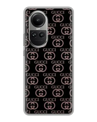 Чехол для OPPO Reno 10 Pro с картинкой «Классическая монограмма Gucci»