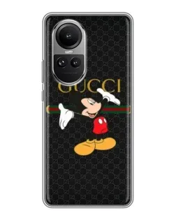 Чехол для OPPO Reno 10 Pro с картинкой «Микки Маус Gucci» Чехол для OPPO Reno 10 Pro с картинкой «Микки Маус Gucci»