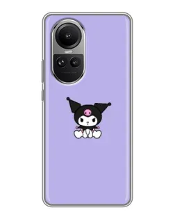 Чехол для OPPO Reno 10 Pro с картинкой «Kuromi — фиолетовый минимализм» Чехол для OPPO Reno 10 Pro с картинкой «Kuromi — фиолетовый минимализм»