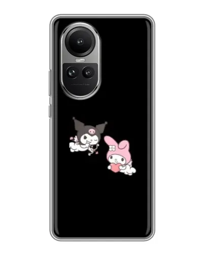 Чехол для OPPO Reno 10 Pro с картинкой «My Melody и Kuromi» Чехол для OPPO Reno 10 Pro с картинкой «My Melody и Kuromi»