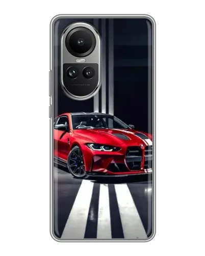 Чехол для OPPO Reno 10 Pro с картинкой «Красная BMW на дороге» Чехол для OPPO Reno 10 Pro с картинкой «Красная BMW на дороге»