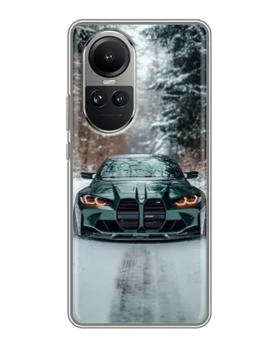 Чехол для OPPO Reno 10 Pro с картинкой «BMW в зимнем лесу» Чехол для OPPO Reno 10 Pro с картинкой «BMW в зимнем лесу»