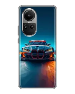 Чехол для OPPO Reno 10 Pro с картинкой «BMW — огни неона»