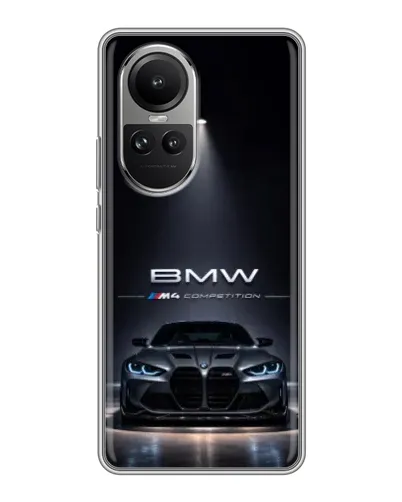 Чехол для OPPO Reno 10 Pro с картинкой «BMW сквозь ночной город» Чехол для OPPO Reno 10 Pro с картинкой «BMW сквозь ночной город»