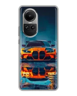 Чехол для OPPO Reno 10 Pro с картинкой «BMW — золотая эмблема»
