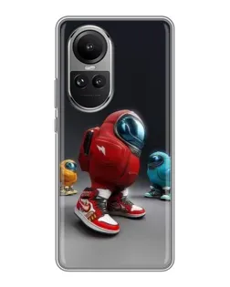 Чехол для OPPO Reno 10 Pro с картинкой «Among Us — 3D стиль»