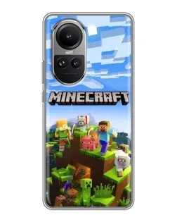 Чохол для OPPO Reno 10 Pro з картинкою «Minecraft класичний світ»