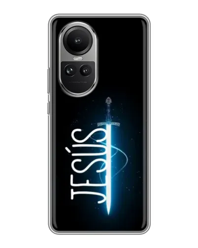 Чехол для OPPO Reno 10 Pro с картинкой «Меч Духа Jesus» Чехол для OPPO Reno 10 Pro с картинкой «Меч Духа Jesus»