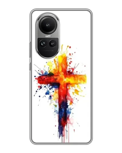 Чехол для OPPO Reno 10 Pro с картинкой «Акварельный крест» Чехол для OPPO Reno 10 Pro с картинкой «Акварельный крест»