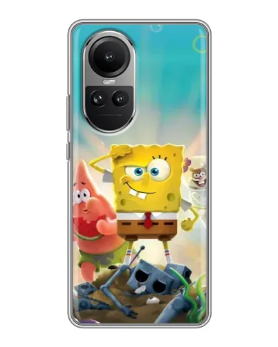Чехол для OPPO Reno 10 Pro с картинкой «Спанч Боб победитель»