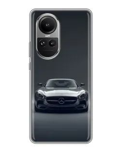 Чехол для OPPO Reno 10 Pro с картинкой «Mercedes на черном»