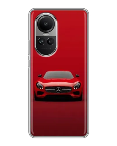 Чехол для OPPO Reno 10 Pro с картинкой «Красный Mercedes AMG» Чехол для OPPO Reno 10 Pro с картинкой «Красный Mercedes AMG»