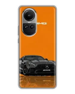 Чехол для OPPO Reno 10 Pro с картинкой «Оранжевый Mercedes AMG»