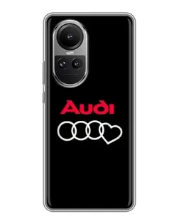Чехол для OPPO Reno 10 Pro с картинкой «Логотип Audi Heart»