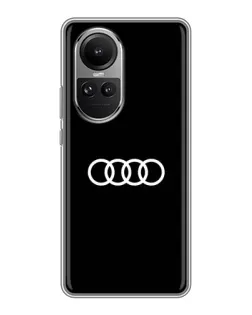 Чохол для OPPO Reno 10 Pro з картинкою «Audi White Logo» Чохол для OPPO Reno 10 Pro з картинкою «Audi White Logo»
