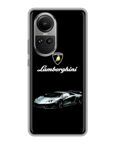 Чехол для OPPO Reno 10 Pro с картинкой «Логотип Lamborghini классика»