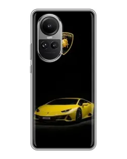 Чехол для OPPO Reno 10 Pro с картинкой «Lamborghini желтый акцент» Чехол для OPPO Reno 10 Pro с картинкой «Lamborghini желтый акцент»