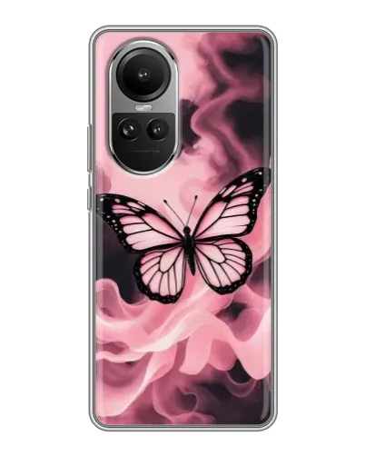 Чехол для OPPO Reno 10 Pro с картинкой «Бабочка в дыму»