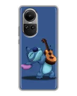 Чехол для OPPO Reno 10 Pro с картинкой «Стич с укулеле»