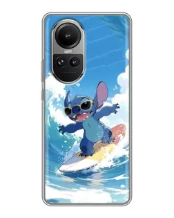 Чехол для OPPO Reno 10 Pro с картинкой «Стич на волне»