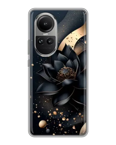 Чехол для OPPO Reno 10 Pro с картинкой «Черный лотос» Чехол для OPPO Reno 10 Pro с картинкой «Черный лотос»