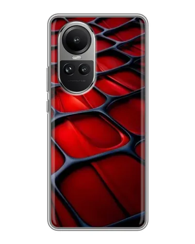 Чехол для OPPO Reno 10 Pro с картинкой «Красная глянцевая сетка» Чехол для OPPO Reno 10 Pro с картинкой «Красная глянцевая сетка»