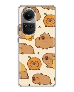 Чехол для OPPO Reno 10 Pro с картинкой «Капибары с апельсинами» Чехол для OPPO Reno 10 Pro с картинкой «Капибары с апельсинами»