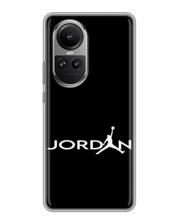 Чехол для OPPO Reno 10 с картинкой «Jordan White Logo»