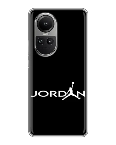 Чехол для OPPO Reno 10 с картинкой «Jordan White Logo»