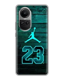 Чехол для OPPO Reno 10 с картинкой «Jordan Cyan 23»