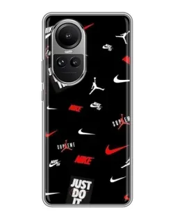 Чехол для OPPO Reno 10 с картинкой «Nike Mix Pattern»