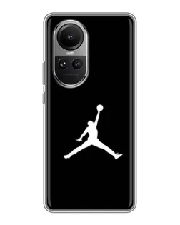 Чехол для OPPO Reno 10 с картинкой «Jordan Silhouette»