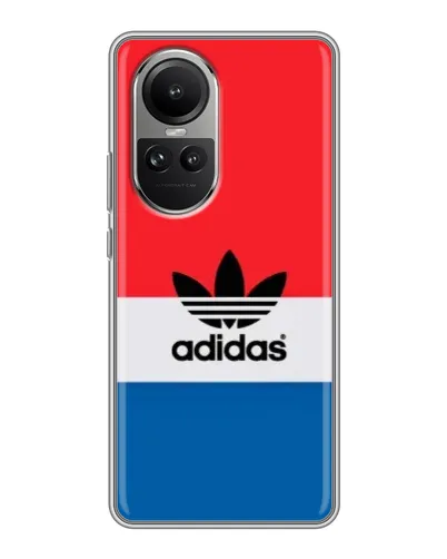 Чехол для OPPO Reno 10 с картинкой «Ретро блоки Adidas» Чехол для OPPO Reno 10 с картинкой «Ретро блоки Adidas»