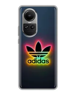 Чохол для OPPO Reno 10 з картинкою «Неоновий Adidas»