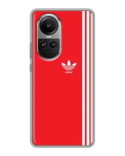 Чохол для OPPO Reno 10 з картинкою «Червоний мінімалізм Adidas»