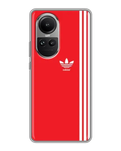 Чехол для OPPO Reno 10 с картинкой «Красный минимализм Adidas» Чехол для OPPO Reno 10 с картинкой «Красный минимализм Adidas»