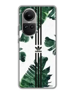 Чехол для OPPO Reno 10 с картинкой «Пальмовые листья адидас»