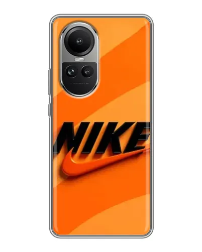 Чехол для OPPO Reno 10 с картинкой «Оранжевый драйв Nike» Чехол для OPPO Reno 10 с картинкой «Оранжевый драйв Nike»