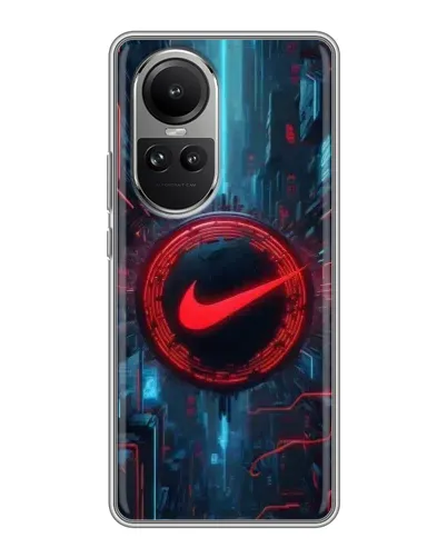 Чехол для OPPO Reno 10 с картинкой «Техногенный стиль Nike» Чехол для OPPO Reno 10 с картинкой «Техногенный стиль Nike»