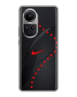 Чехол для OPPO Reno 10 с картинкой «Абстрактный дизайн Nike»