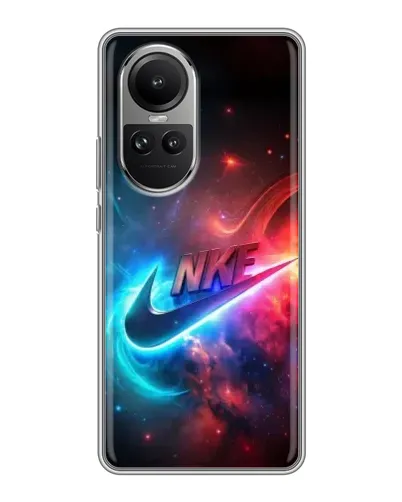 Чехол для OPPO Reno 10 с картинкой «Огненный логотип Nike» Чехол для OPPO Reno 10 с картинкой «Огненный логотип Nike»