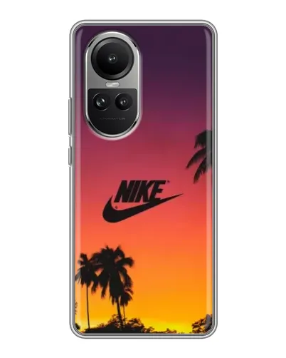 Чехол для OPPO Reno 10 с картинкой «Nike на закате солнца» Чехол для OPPO Reno 10 с картинкой «Nike на закате солнца»