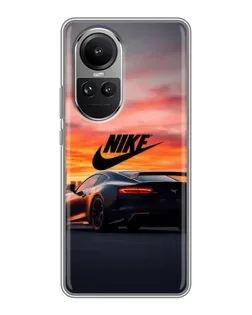 Чехол для OPPO Reno 10 с картинкой «Nike и суперкар»