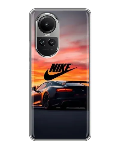 Чехол для OPPO Reno 10 с картинкой «Nike и суперкар» Чехол для OPPO Reno 10 с картинкой «Nike и суперкар»