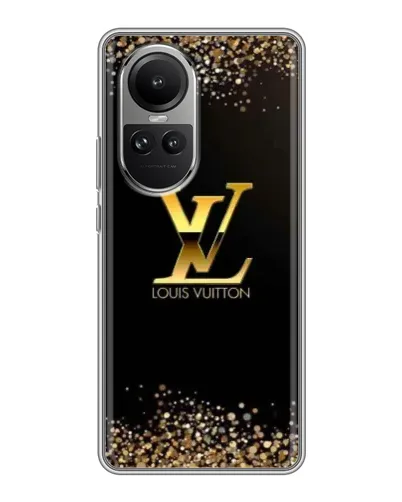 Чехол для OPPO Reno 10 с картинкой «LV — золотые искры» Чехол для OPPO Reno 10 с картинкой «LV — золотые искры»