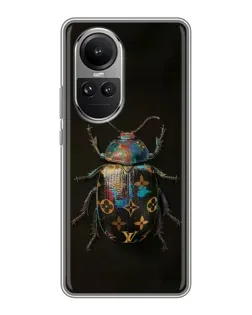 Чехол для OPPO Reno 10 с картинкой «LV — мраморный принт»