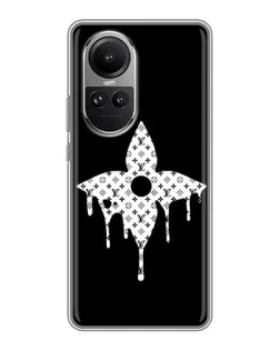 Чехол для OPPO Reno 10 с картинкой «Цветочная монограмма»