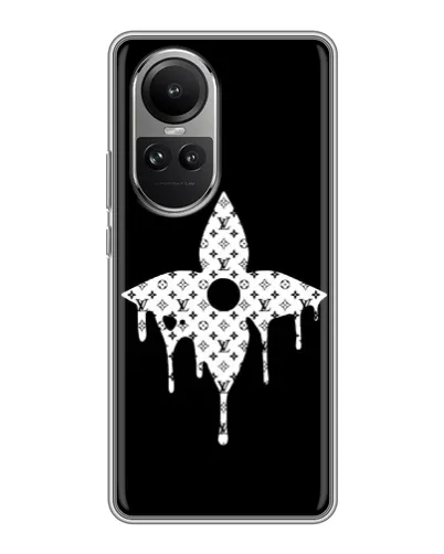 Чехол для OPPO Reno 10 с картинкой «Цветочная монограмма» Чехол для OPPO Reno 10 с картинкой «Цветочная монограмма»