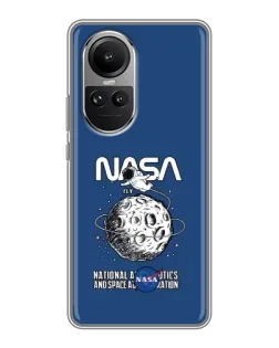 Чохол для OPPO Reno 10 з картинкою «NASA — місячна місія»
